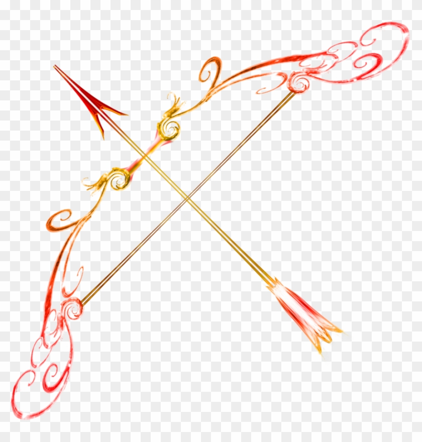 Free Cupid Bow And Arrow Set - Bow And Arrow Drawing #474929