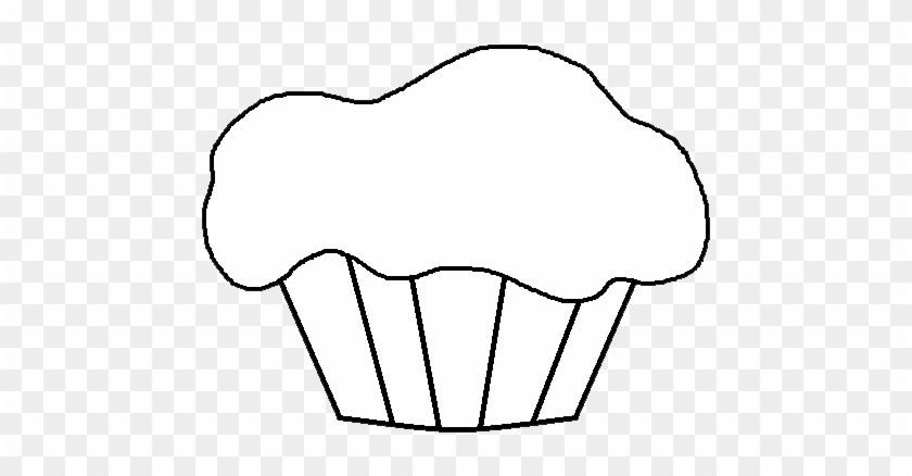 Black And White Cupcake Clip Art I97caj Clipart - Thought Bubble Vector Png #474937