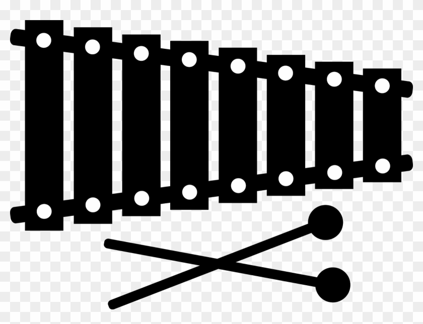 Xylophone Musical Instruments Clip Art - Xylophone Silhouette #474992