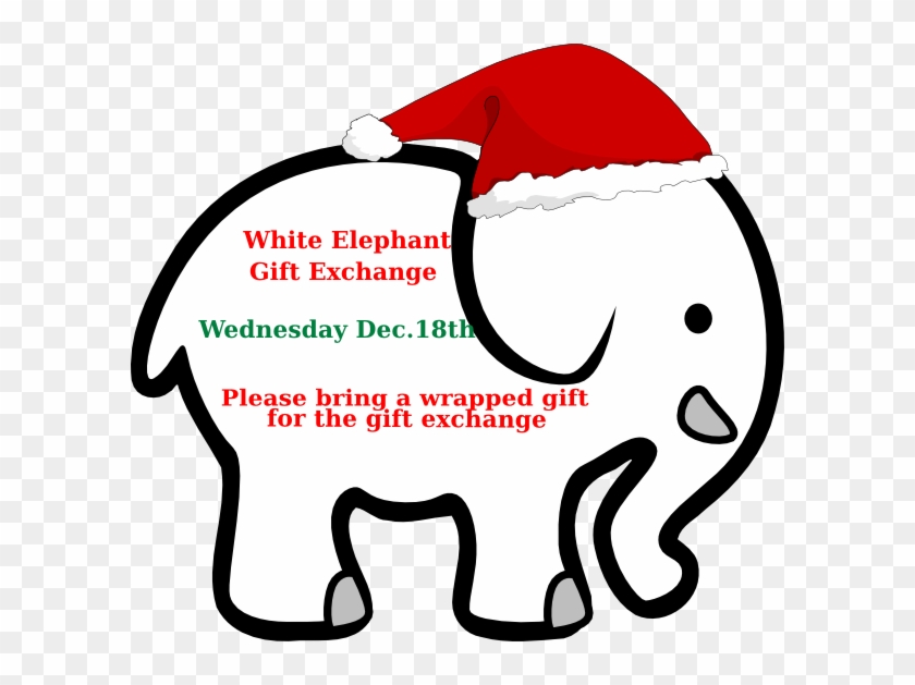 White Elephant Gift Exchange Clip Art - Ivory Ella ...