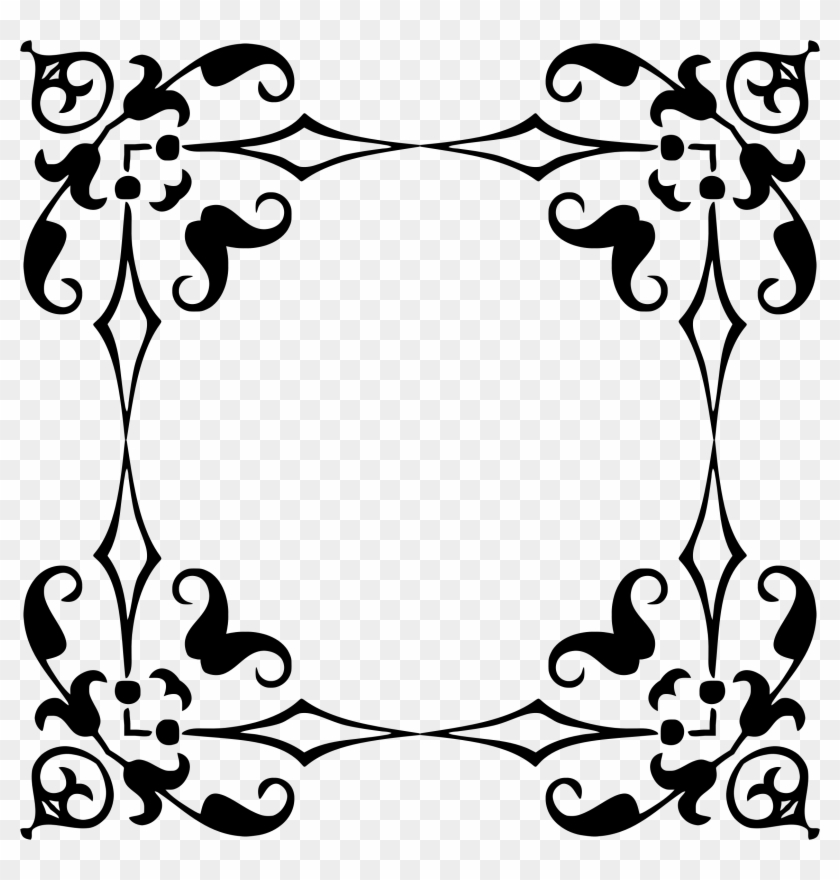Floral Decorative Frame Border - Decorative Vintage Frame Vector Png #475030
