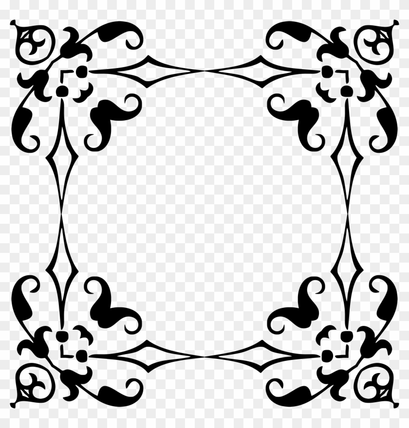 Floral Decorative Frame Border - Decorative Vintage Frame Vector Png #475030