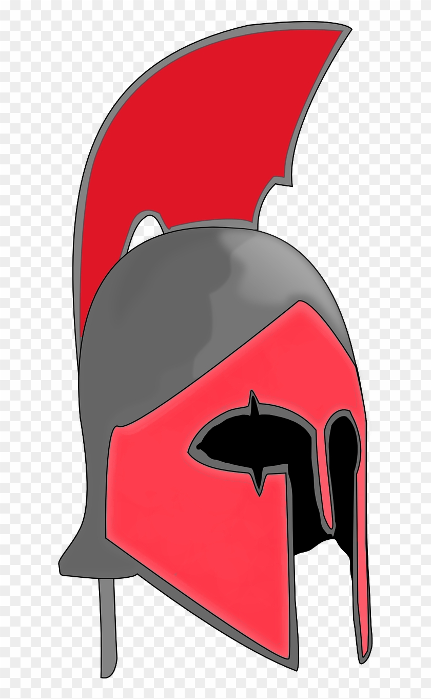 Clipart Of Spartan Helmet - Cartoon #475096