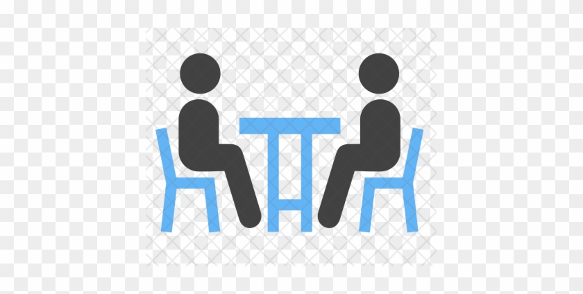 Sitting Together Discussing, Sharing, Talking With - Dinner Meeting Icon #475228