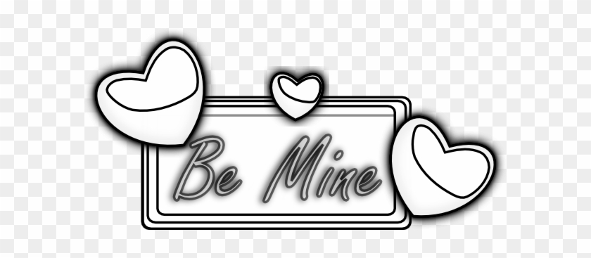 Be Mine Outline Clip Art - February 14 #475280