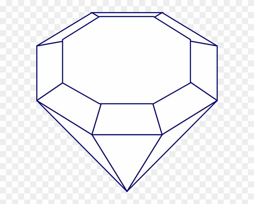 Diamond Gem Clip Art Blue At Vector Online - Emerald Gem Coloring Page #475313