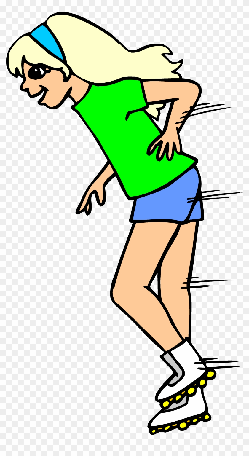 Action = Girl Rolls Left - Cartoon #475372