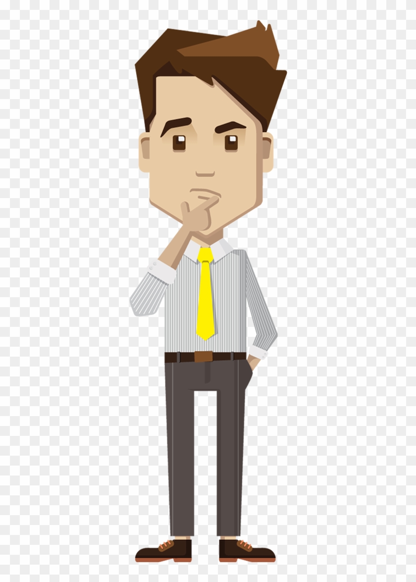 Cartoon Businessman Thinking - Thinking Business Man Png #475401