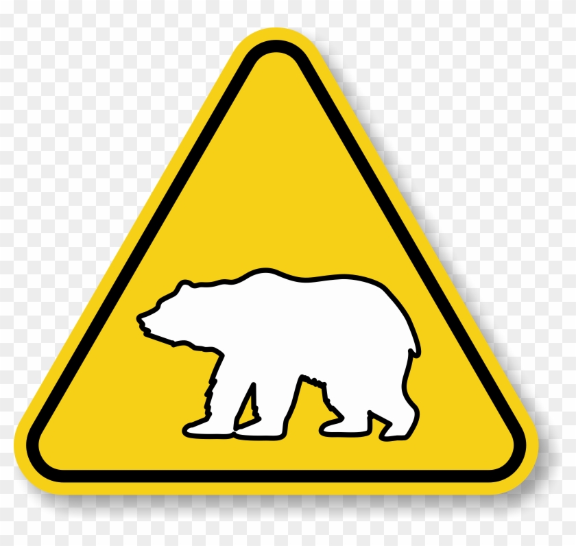 Polar Bear Crossing Symbol Sign - Polar Bear Crossing Sign #475487