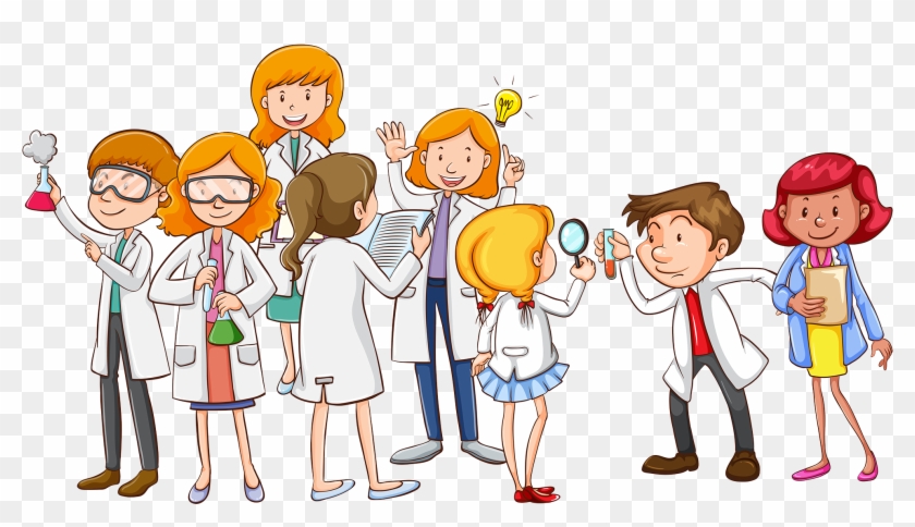 Scientist Science Illustration - Scientists At Work Clipart #475563