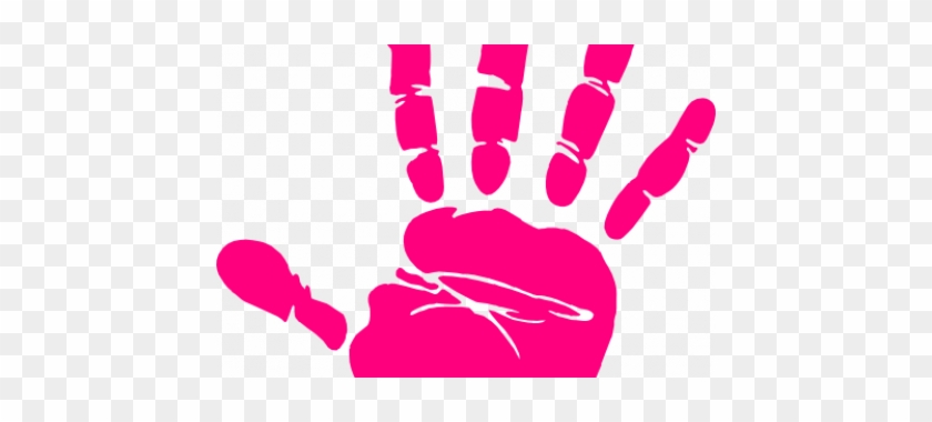 Handprint Clipart Pink - Sin And Cos Hand Rule #475594