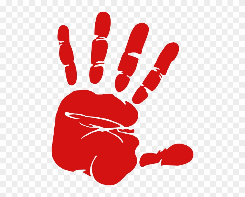 Hand Print Clip Art - Red Handprint Clipart #475597