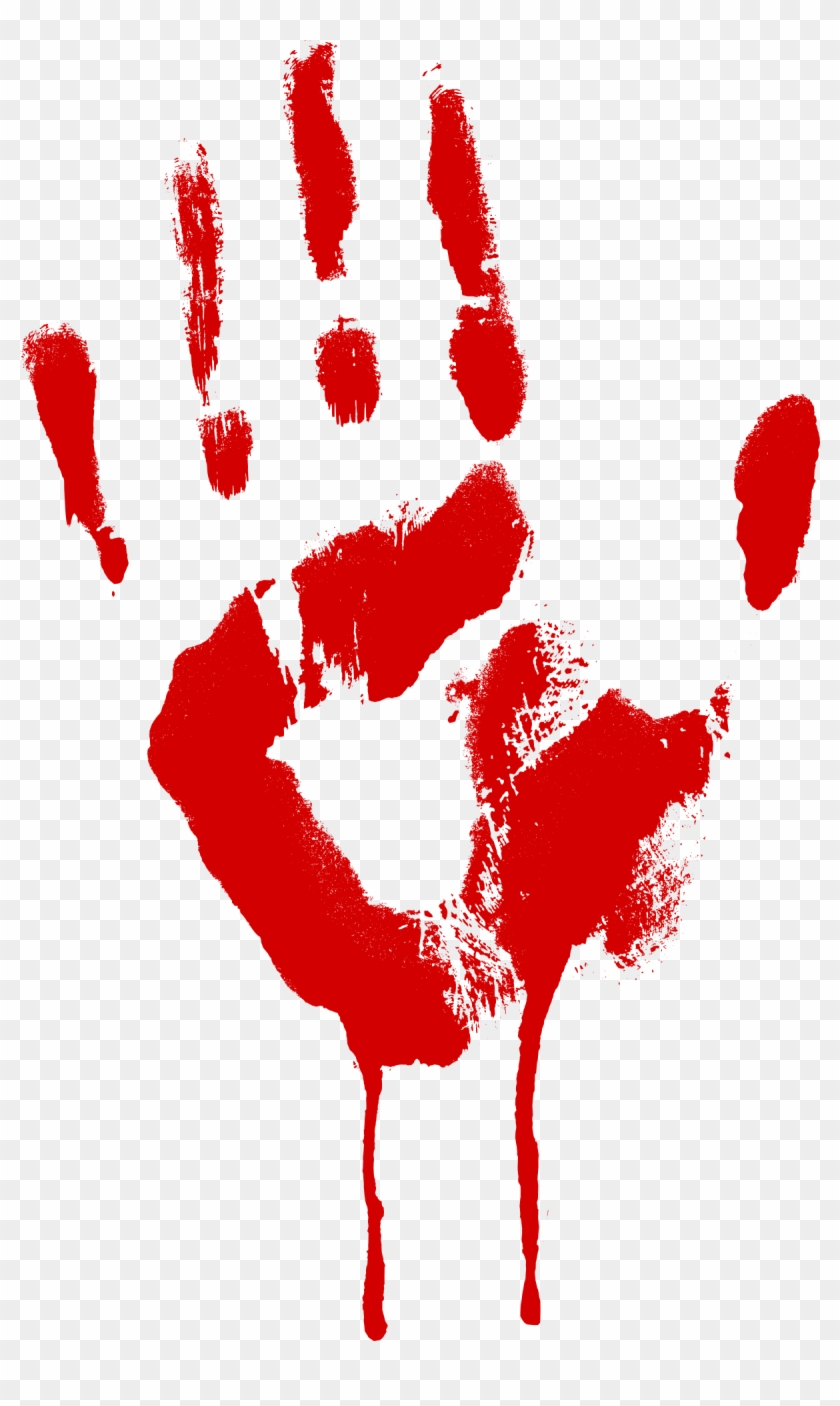 bloody handprint smear vector