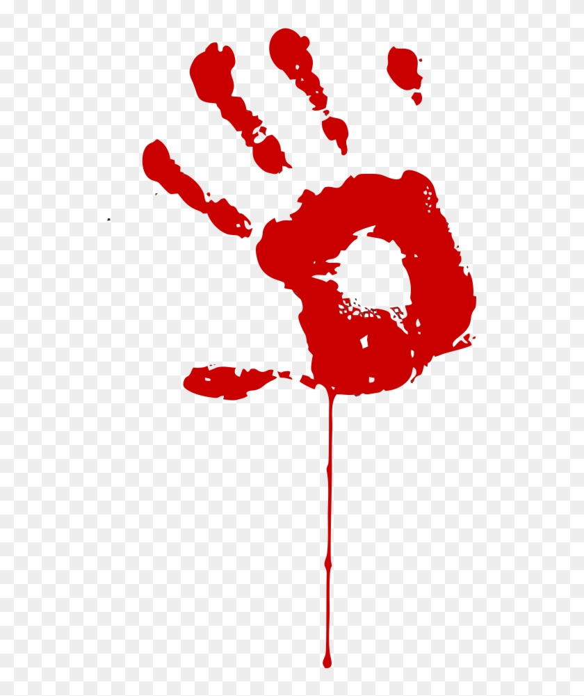 bloody handprint smear vector