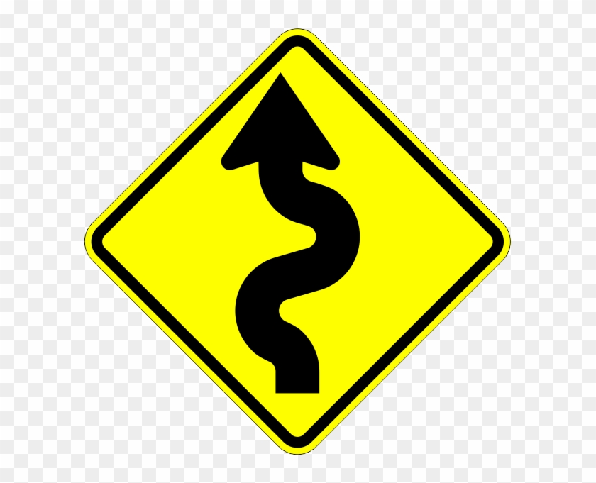 W1-5 S Curve Sign - Winding Road Ahead Sign #475615