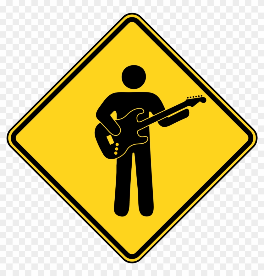 Electric Guitar Sign By Topher147 - Merging Lanes Sign #475626