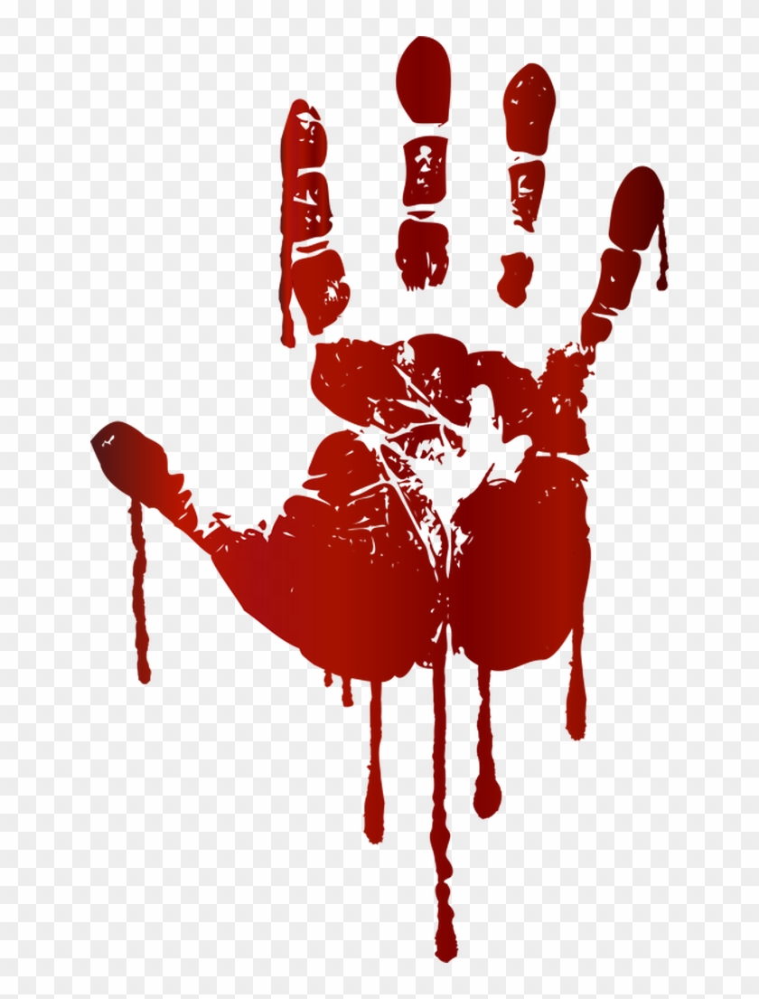 Handprint Clipart Blood Bloody Handprint Png Transparent Png Large Images