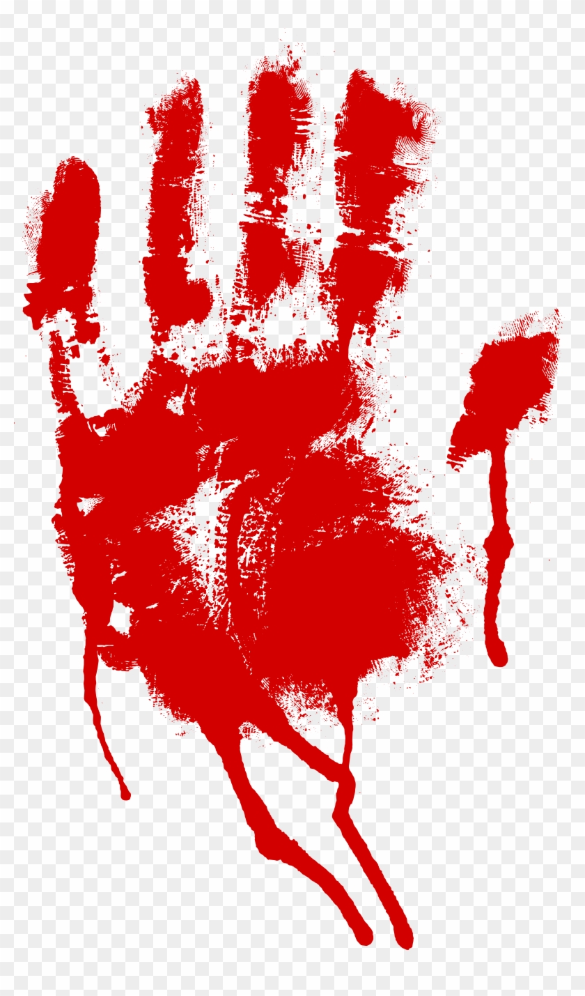 5 Red Bloody Handprint - Cricut #475642