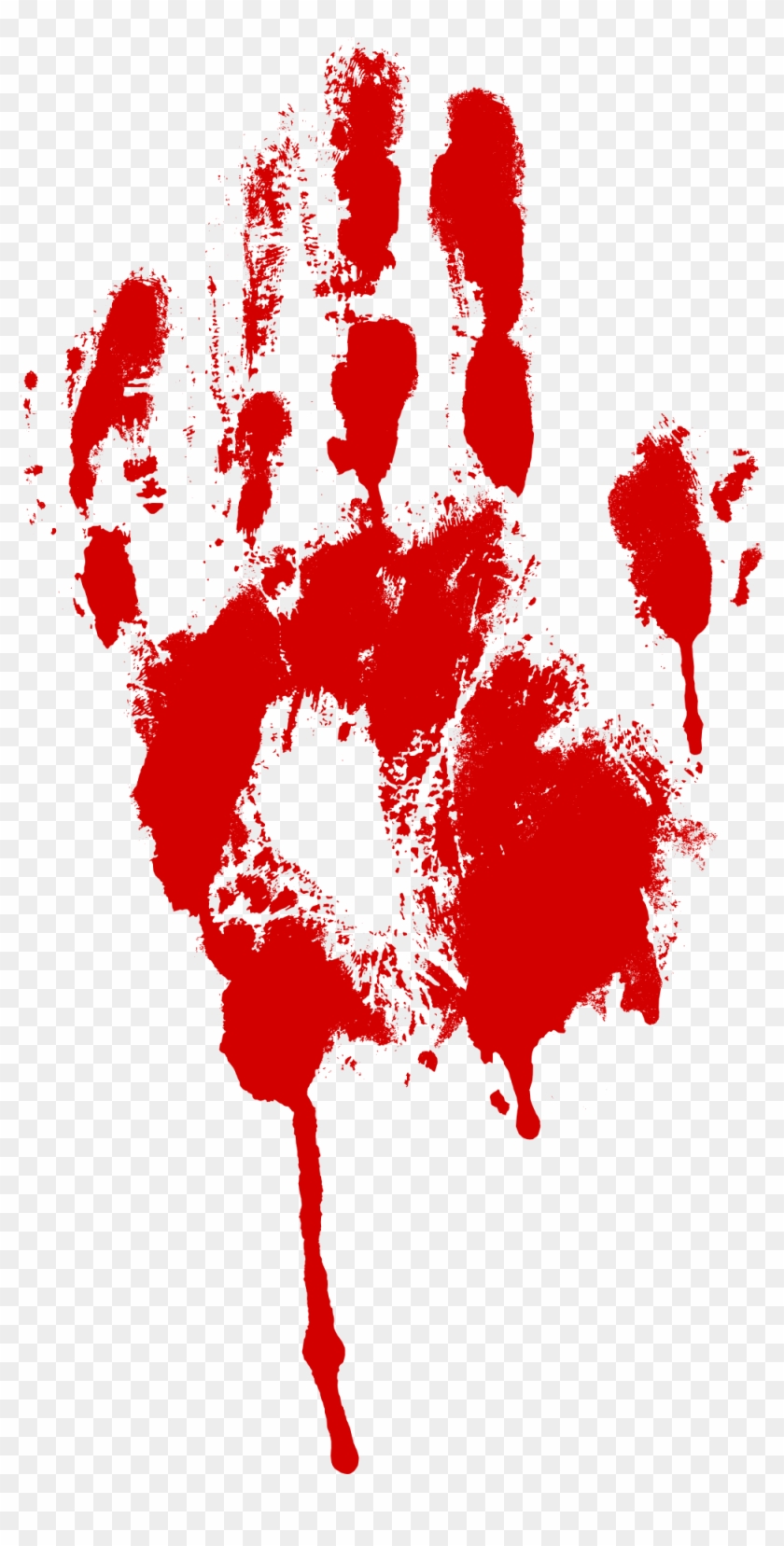 bloody handprint smear vector