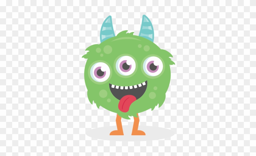 New Cute Monster Clipart Three Eyed Monster Svg Cutting - Baby Monster Png #475730