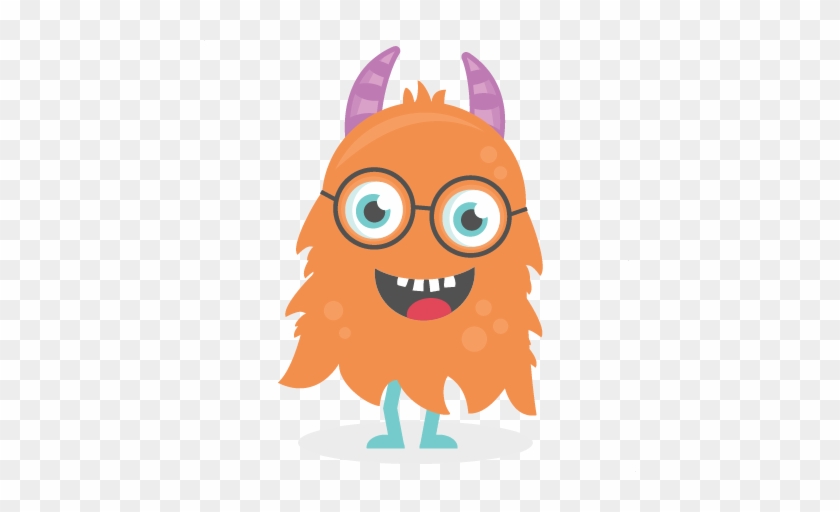 Tattoo This Nerdy Monster 25kb - Orange Monster Clip Art #475747