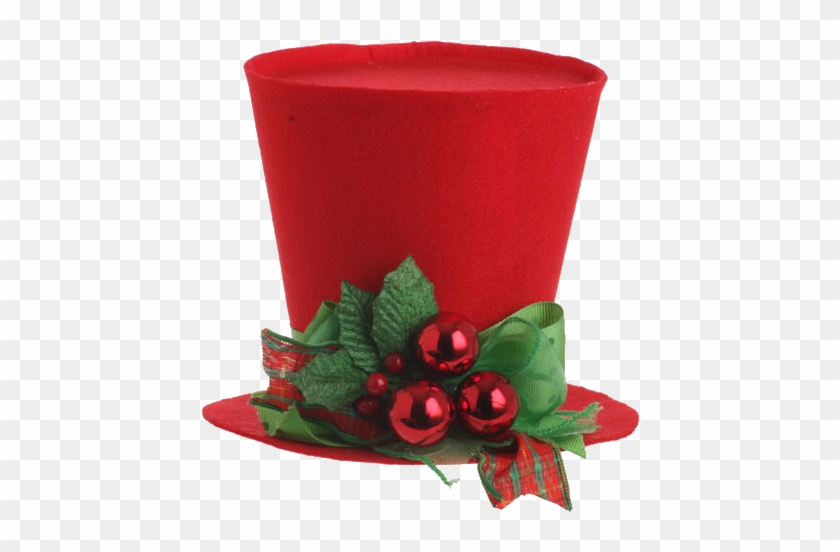 Red Top Hat Ornament, Matching Larger Red Top Hat Serves - Christmas Top Hat Clipart #475834