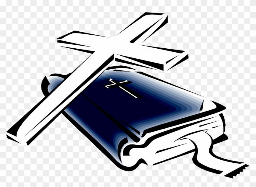 Open Bible With Cross Clip Art - Baptist Church Clip Art #476082