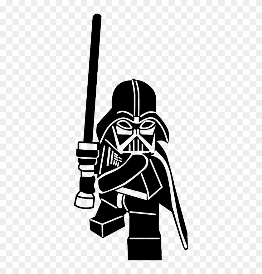 Sticker Figurine Dark Vador Siluetas Pinterest Dark - Darth Vader Lego Drawing #476111