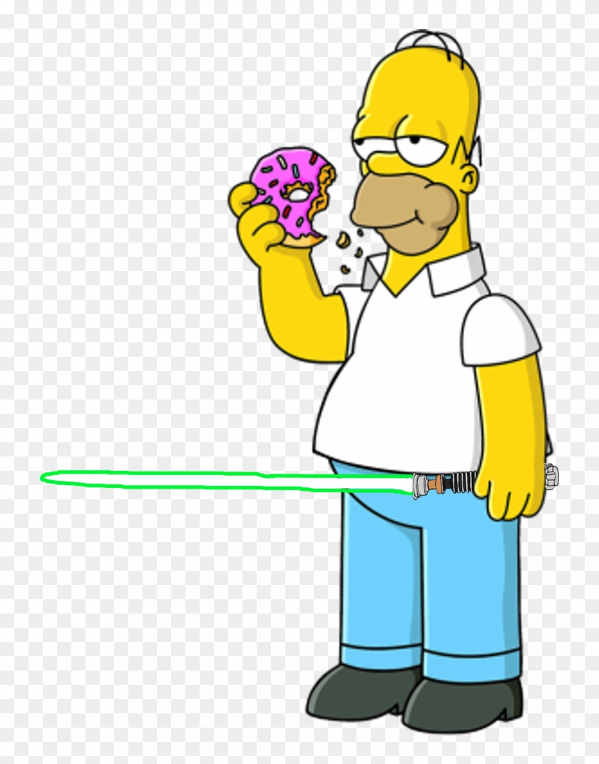 Homer Simpson With A Lightsaber By Darthranner83 - Homer Simpson Jedi #476113