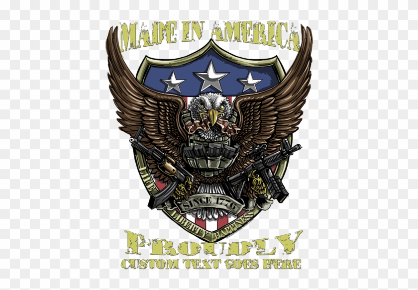 Made In America Proudly Since 1776 Military Vintage - Emblem #476489