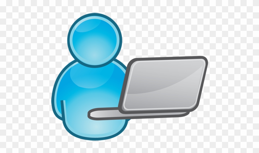 Size Icon Computer User Image - User With Computer Icon #476506