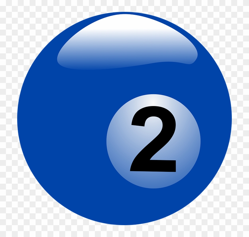 Billiard Ball Clipart Blue - Bola De Billar 2 #476529