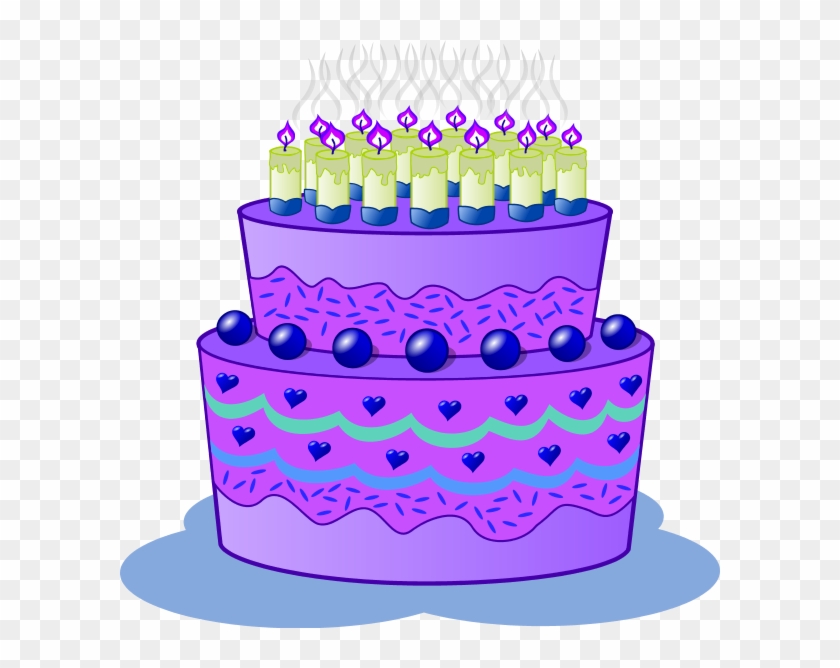 Purple Birthday Cake Clip Art #476550