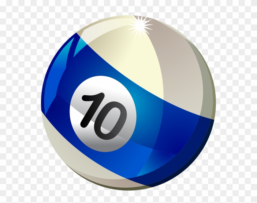 10 Ball - Billiard Ball 10 Png #476597