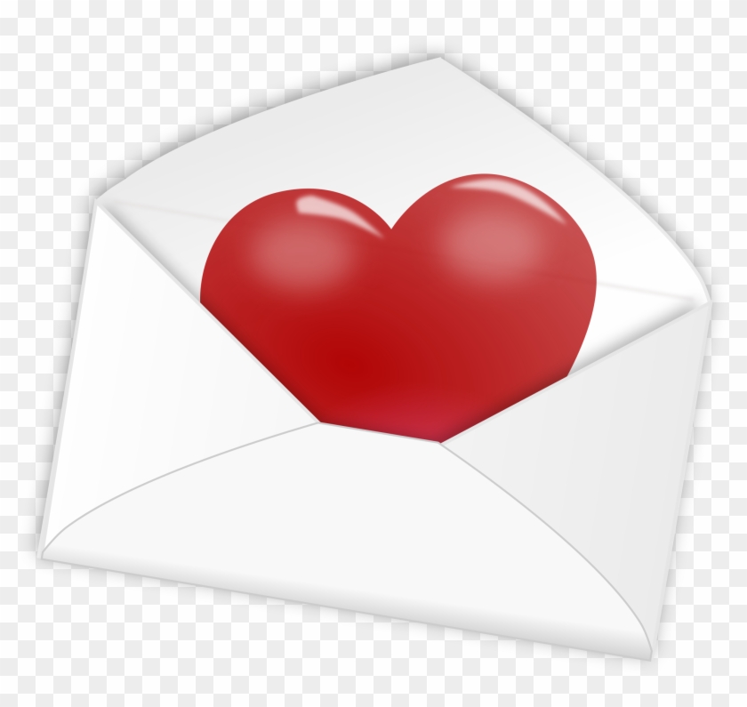 Gold Heart Clipart 24, - Envelope Heart #476611