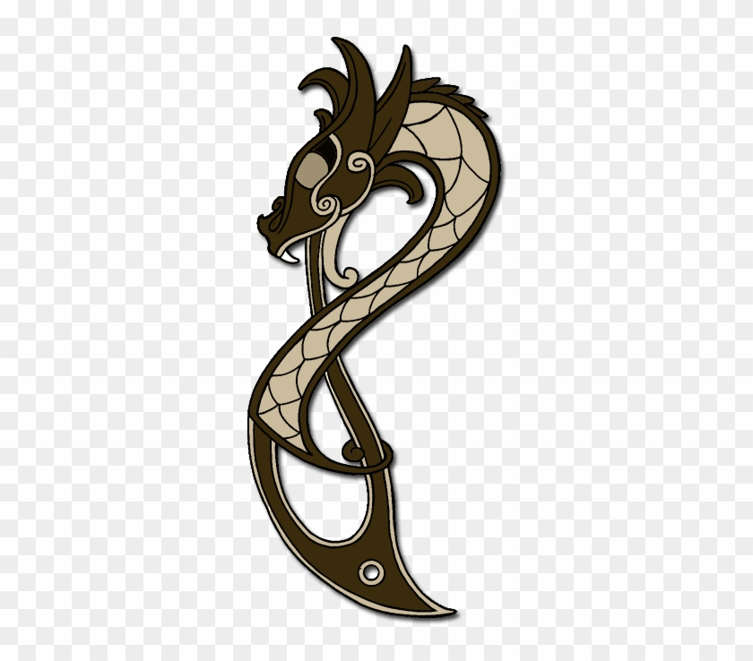 Viking Dragon Outline - Norse Dragon Symbol Png #476741