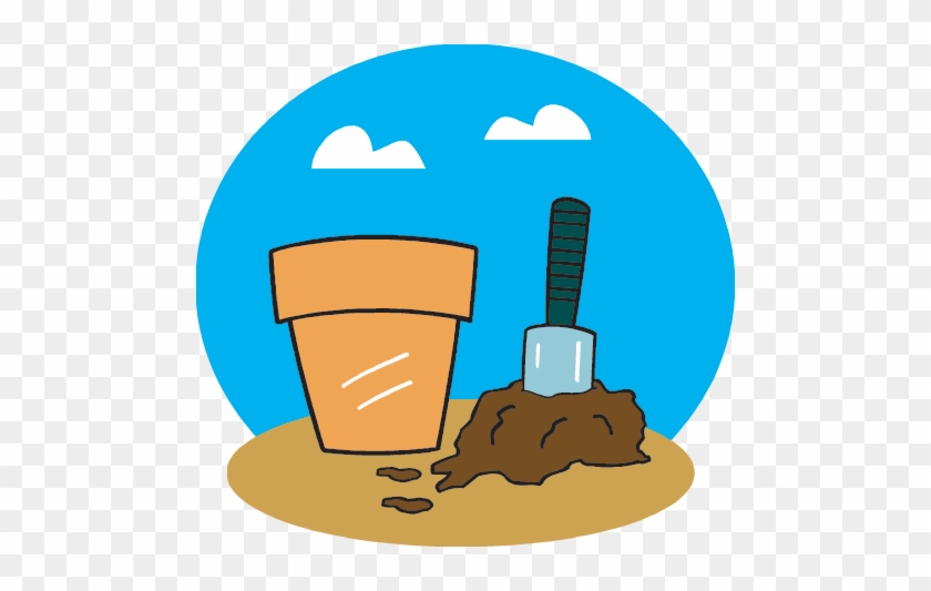 Get The Scoop On Soil - Pot And Soil Clipart #476915