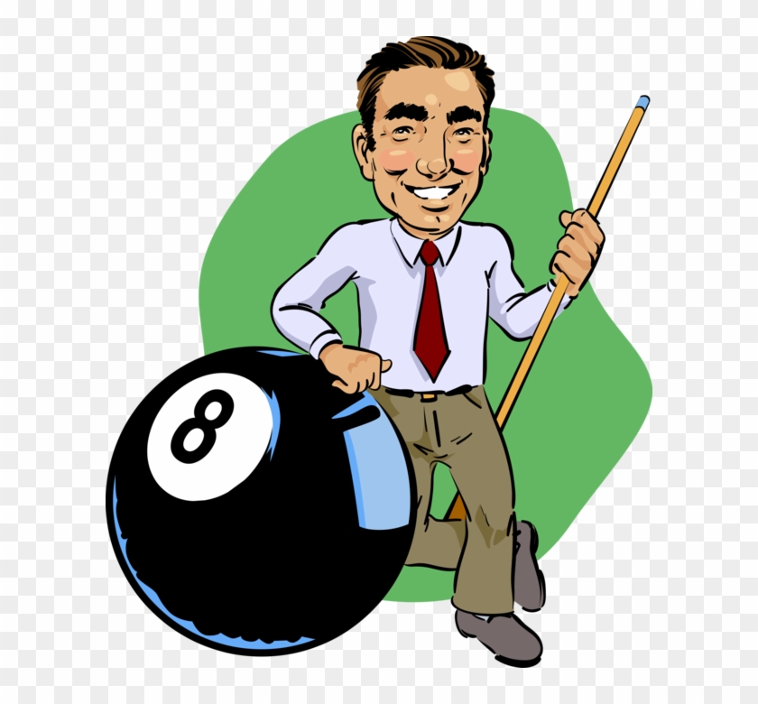 Vector Illustration Of Game Of Pocket Billiards Pool - Cartoon #476926