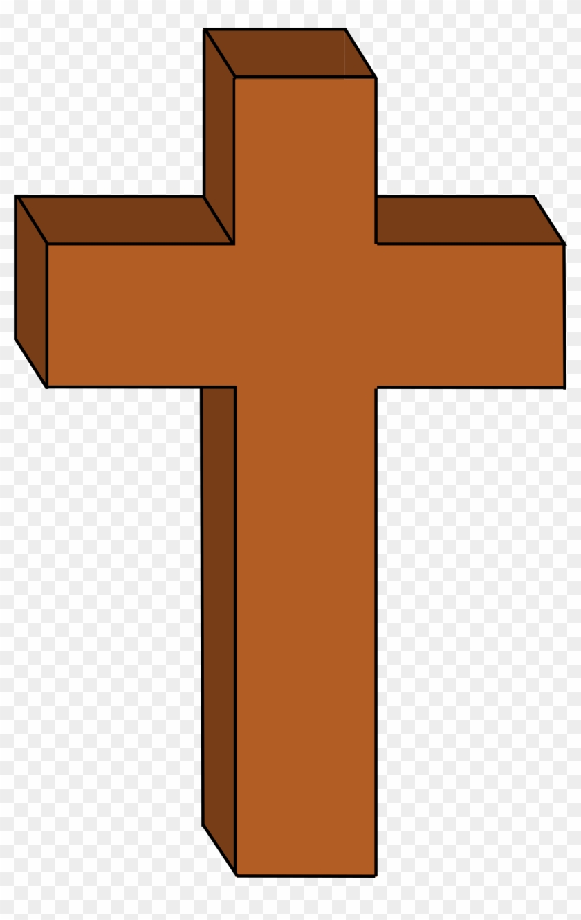 Brown Cross Clipart - Christian Cross Clipart Png #477084