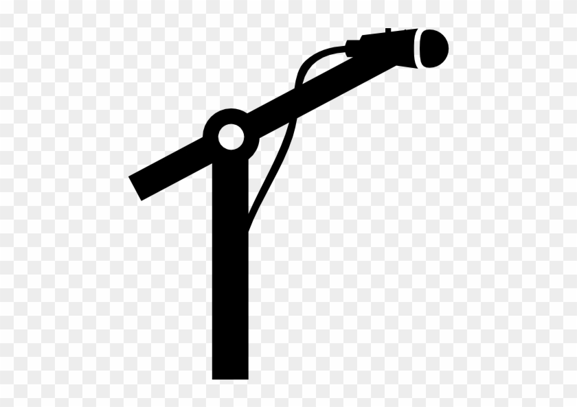 Microphone Stand, Mic, Microphone, Mic Stand, Microphone - Microphone Silhouette Png #477161