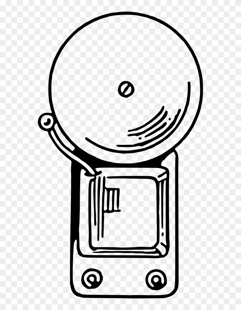Electric Bell - Fire Alarm Clipart Black And White #477258