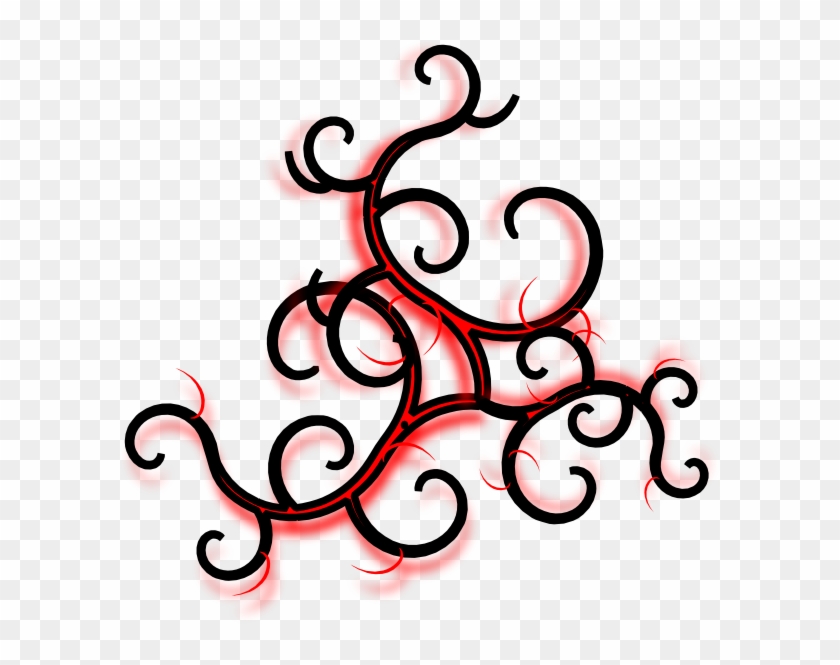 Rotated Swirl Clipart - Black And Red Swirl #477330