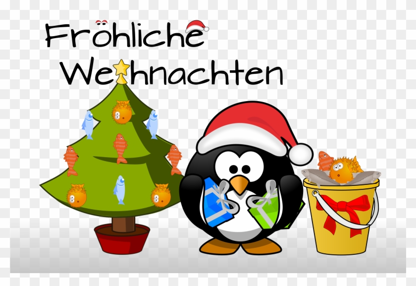 Penguin Xmas Card - Weihnachten Clipart #477440