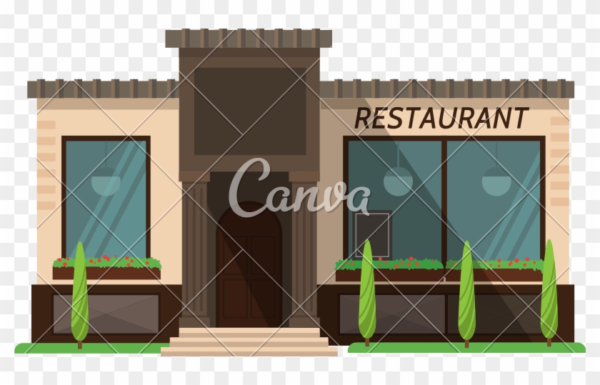 Stock Vector Illustration City Street With Restaurant - Video #477543