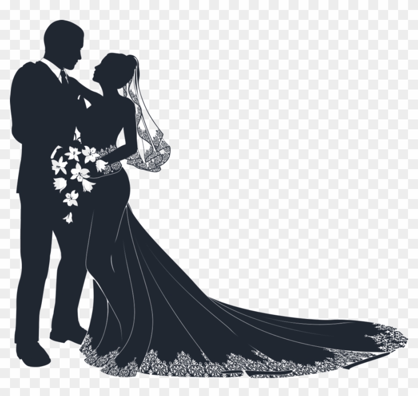 Wedding Dress Clipart Wedding Ceremony - Wedding Couple Vector Png #477752