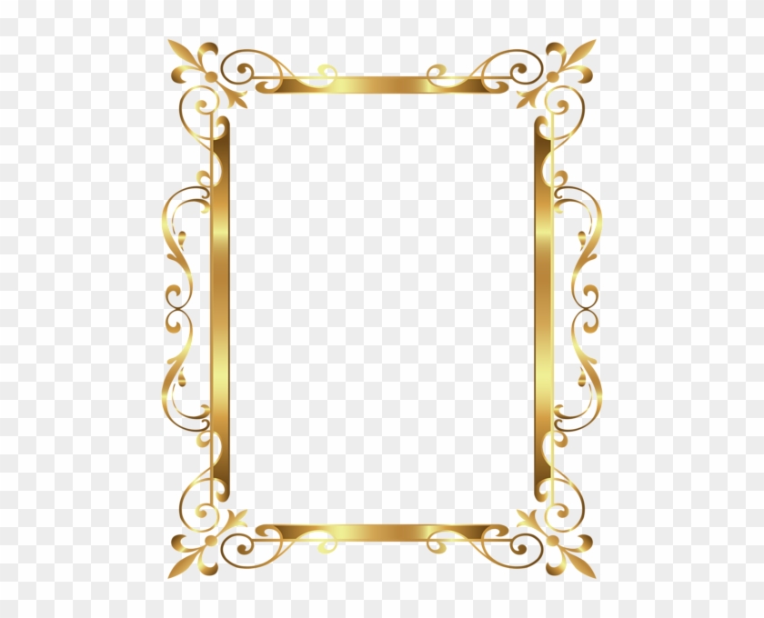 Gold Border Frame Deco Transparent Clip Art Image - Gold Border Transparent  Background - Free Transparent PNG Clipart Images Download