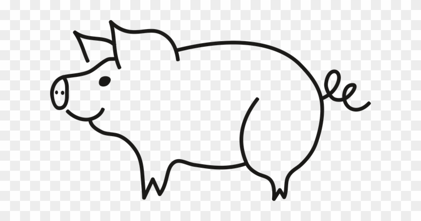 Free Image On Pixabay - Schwein Clipart Schwarz Weiß #477794