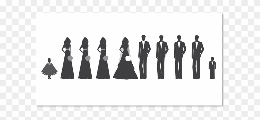Wedding Programs With Bridal Party Silhouettes Page - Wedding #477804