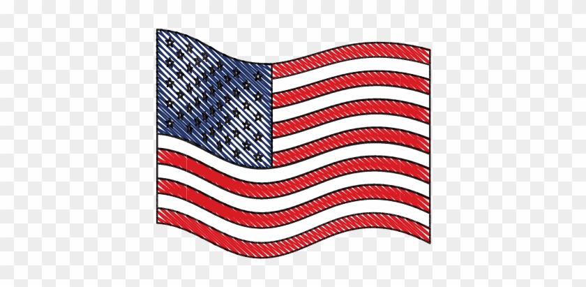 Flag United States Of America Wave Flat Icon - United States Of America #477829