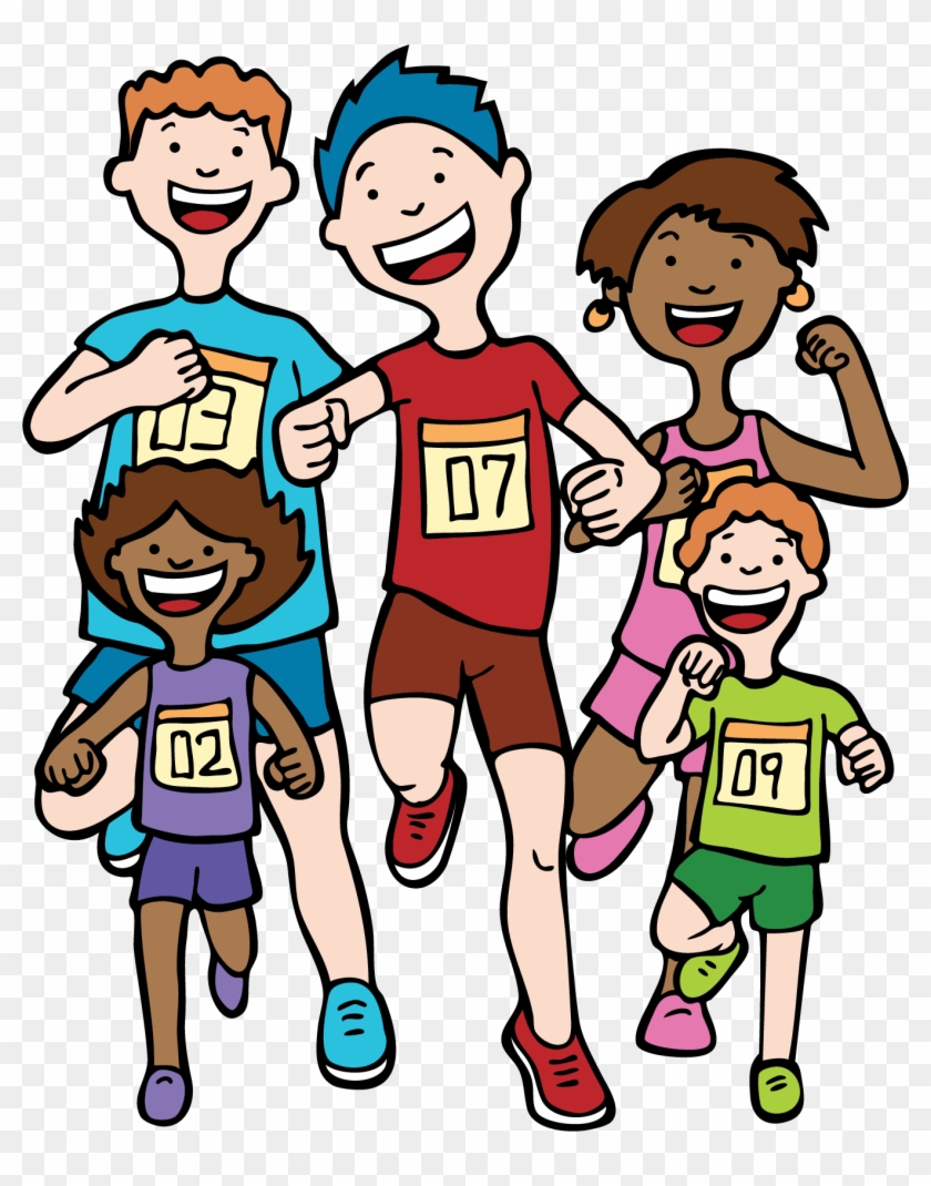 Kids Running - Marathonläufer Clipart #477898